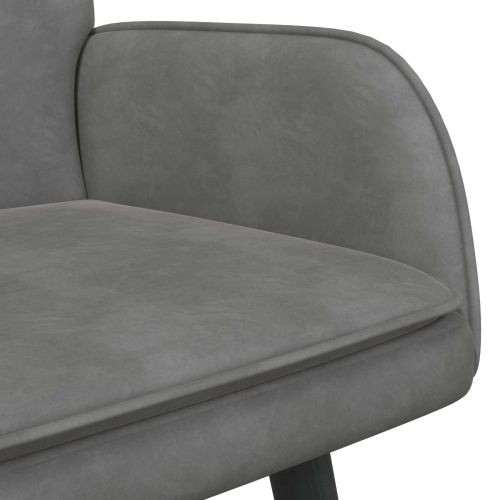 Диван с два места Тъмен сив 115 x 61 x 87 см Кадифе