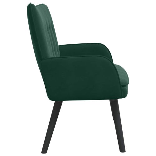 Диван с два места Тъмен зелен 115 x 61 x 87 см Кадифе