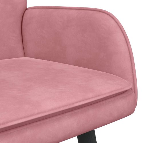 Диван с два места Розово 115 x 61 x 87 см Кадифе