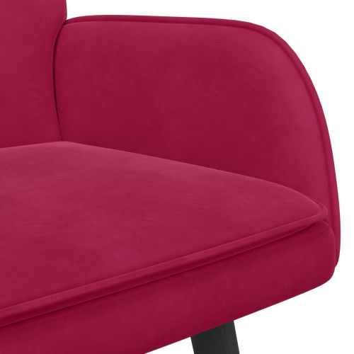 Диван с два места виненочервен 115 x 61 x 87 см Кадифе