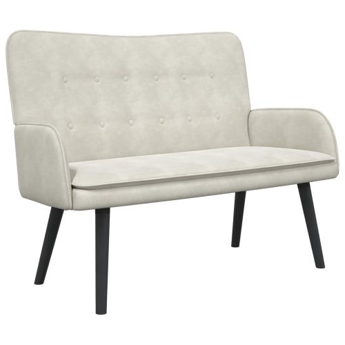 Диван с два места Крем 115 x 61 x 87 см Кадифе