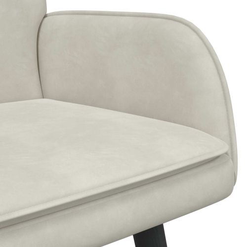 Диван с два места Крем 115 x 61 x 87 см Кадифе