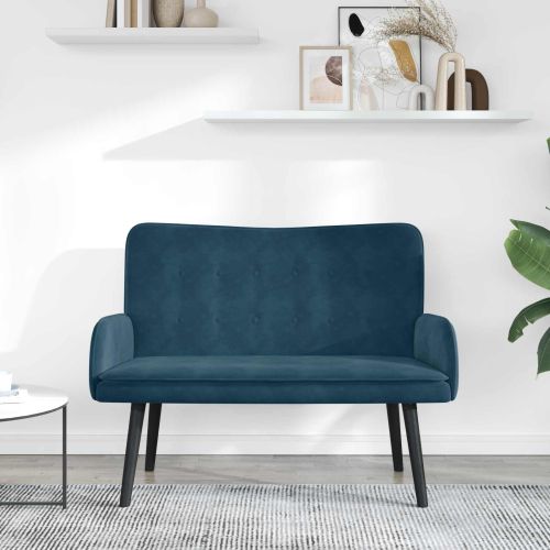 Диван с два места Синьо 115 x 61 x 87 см Кадифе