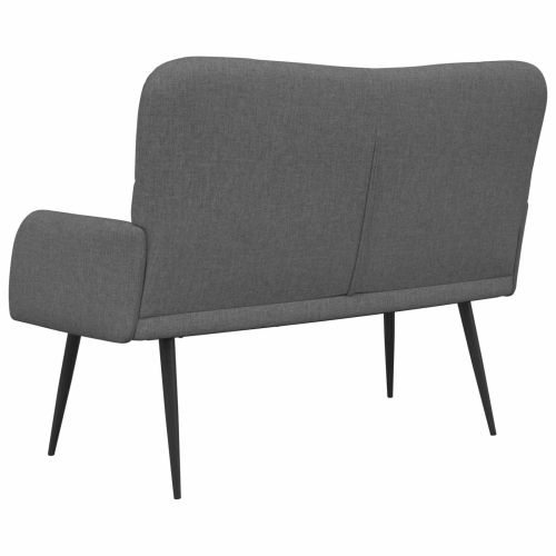 Диван с два места Тъмен сив 115 x 61 x 87 см текстил