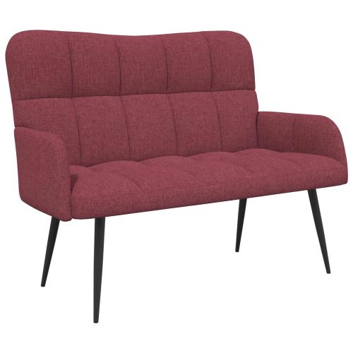 Диван с два места виненочервен 115 x 61 x 87 см текстил