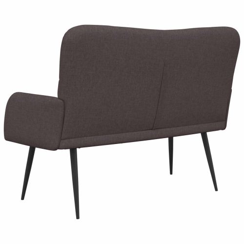 Диван с два места Тъмен кафяв 115 x 61 x 87 см текстил