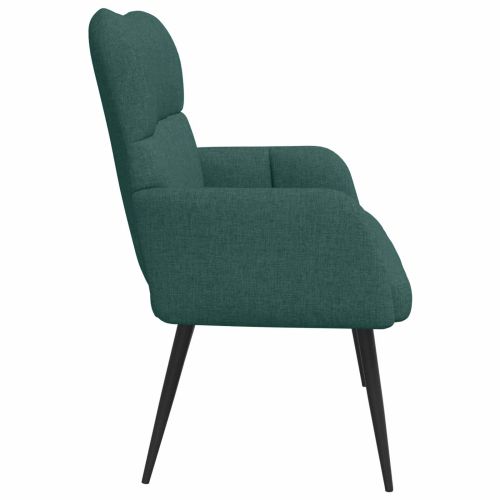 Диван с два места Тъмен зелен 115 x 61 x 87 см текстил