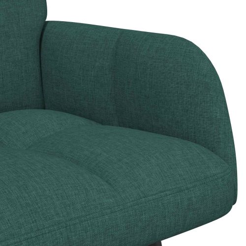 Диван с два места Тъмен зелен 115 x 61 x 87 см текстил