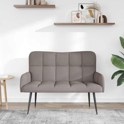 Диван с два места Таупе 115 x 61 x 87 см текстил