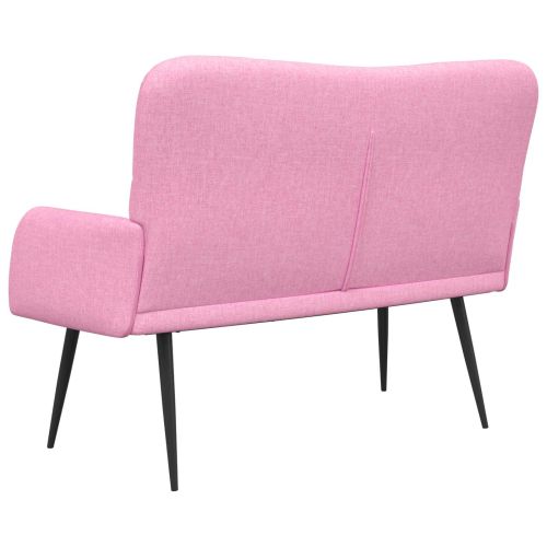 Диван с два места Розово 115 x 61 x 87 см текстил