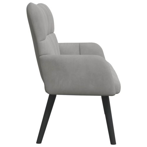 Диван с два места Светлосиво 115 x 61 x 87 см Кадифе