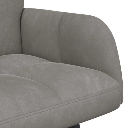 Диван с два места Светлосиво 115 x 61 x 87 см Кадифе