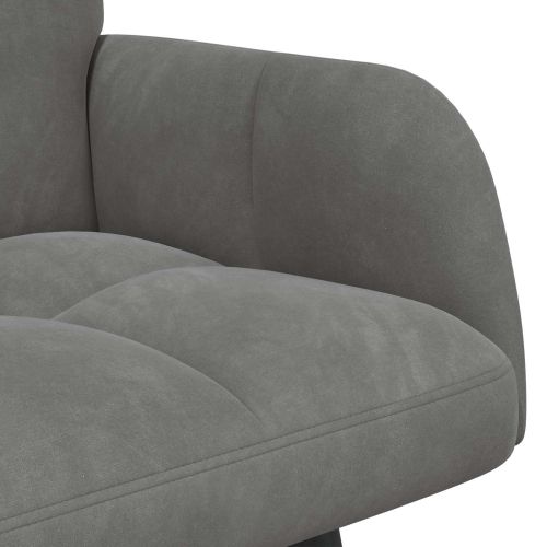 Диван с два места Тъмен сив 115 x 61 x 87 см Кадифе