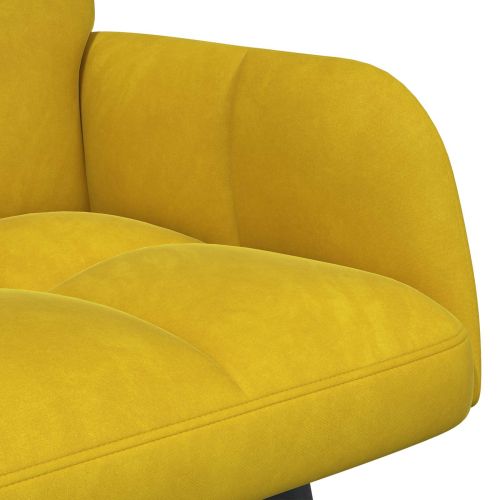 Диван с два места Жълто 115 x 61 x 87 см Кадифе