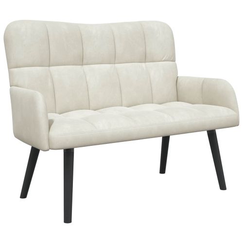 Диван с два места Крем 115 x 61 x 87 см Кадифе