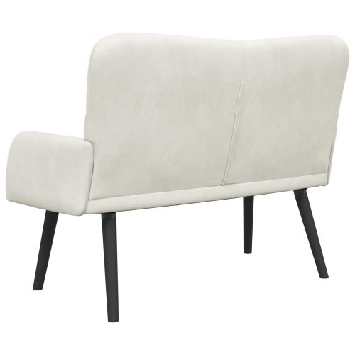 Диван с два места Крем 115 x 61 x 87 см Кадифе