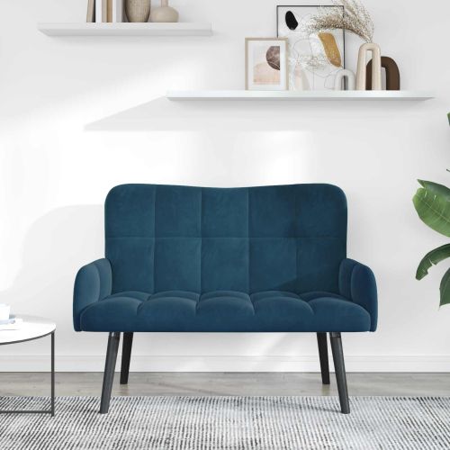 Диван с два места Синьо 115 x 61 x 87 см Кадифе