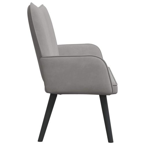 Диван с два места Светлосиво 115 x 61 x 87 см Кадифе