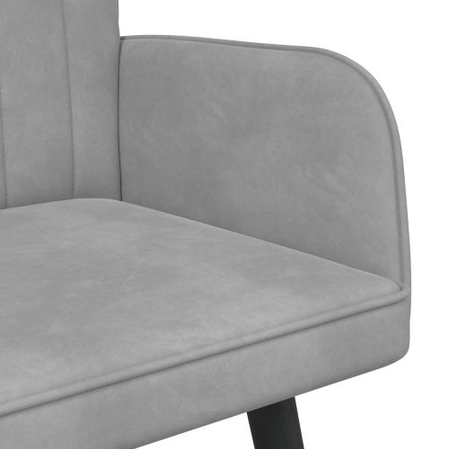 Диван с два места Светлосиво 115 x 61 x 87 см Кадифе