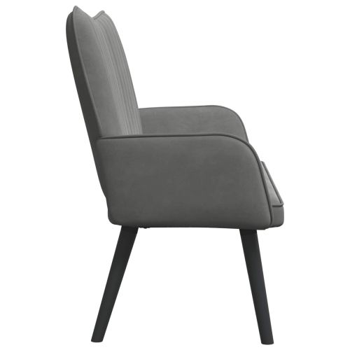 Диван с два места Тъмен сив 115 x 61 x 87 см Кадифе