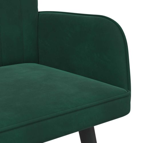 Диван с два места Тъмен зелен 115 x 61 x 87 см Кадифе