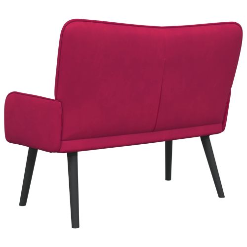 Диван с два места виненочервен 115 x 61 x 87 см Кадифе