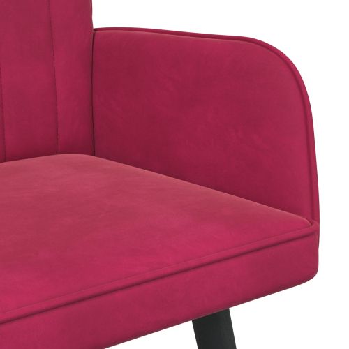 Диван с два места виненочервен 115 x 61 x 87 см Кадифе