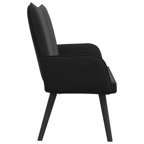 Диван с два места Черен 115 x 61 x 87 см Кадифе