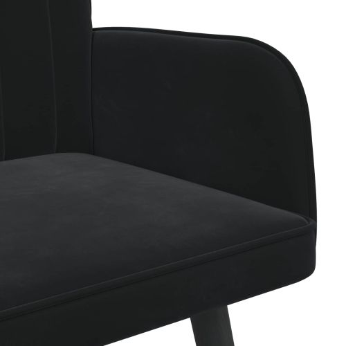 Диван с два места Черен 115 x 61 x 87 см Кадифе