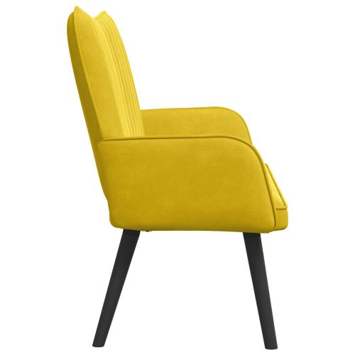 Диван с два места Жълто 115 x 61 x 87 см Кадифе