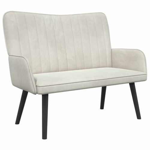 Диван с два места Крем 115 x 61 x 87 см Кадифе