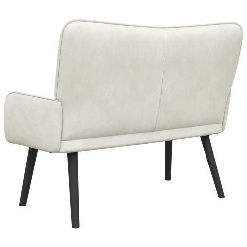 Диван с два места Крем 115 x 61 x 87 см Кадифе