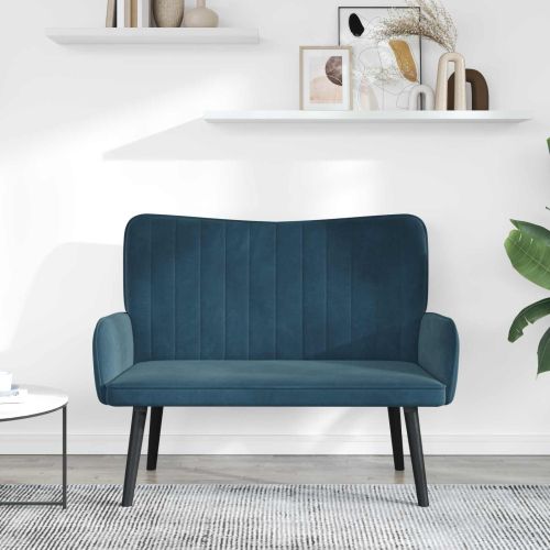 Диван с два места Синьо 115 x 61 x 87 см Кадифе