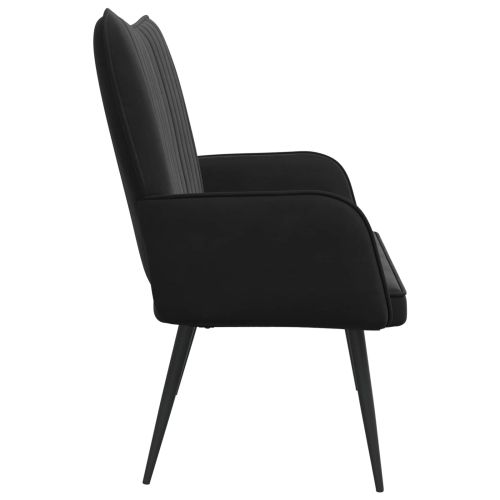 Диван с два места Черен 115 x 61 x 87 см Кадифе