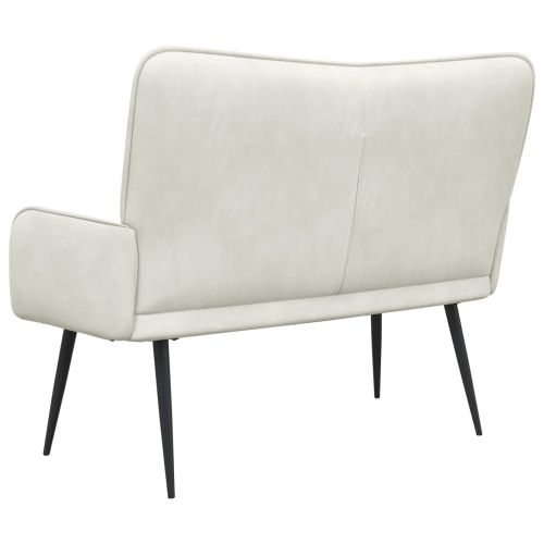 Диван с два места Крем 115 x 61 x 87 см Кадифе