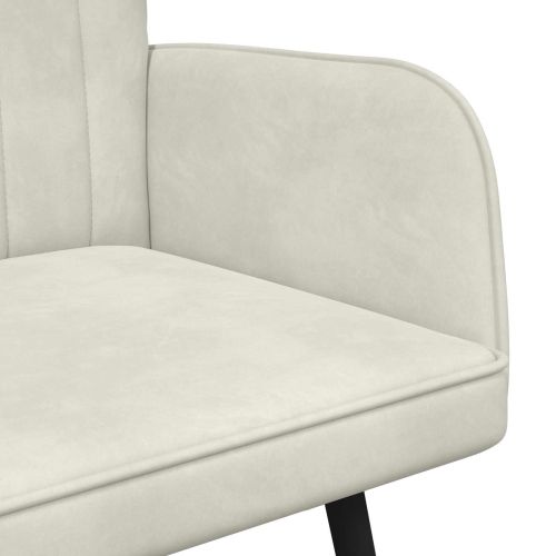 Диван с два места Крем 115 x 61 x 87 см Кадифе