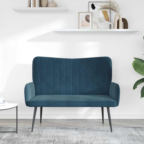 Диван с два места Синьо 115 x 61 x 87 см Кадифе