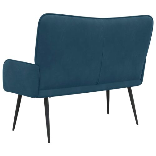 Диван с два места Синьо 115 x 61 x 87 см Кадифе