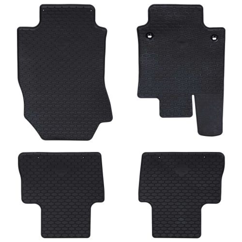 Автомобилен килим 4 pcs Черно Каучук