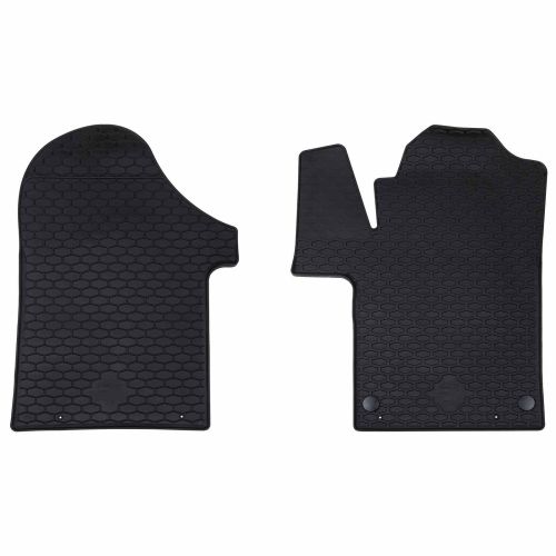 Автомобилен килим 2 pcs Черно Каучук