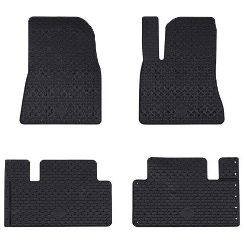 Автомобилен килим 4 pcs Черен Каучук