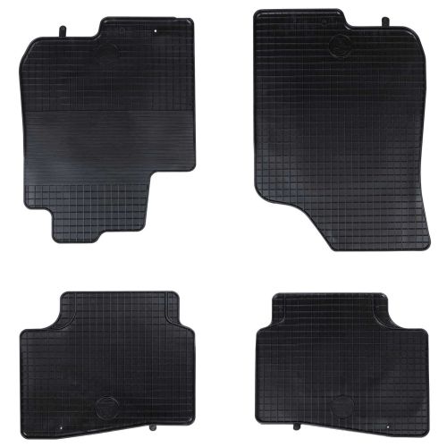 Автомобилен килим 4 pcs Черен Каучук