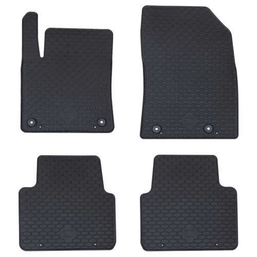 Автомобилен килим 4 pcs Черен Каучук