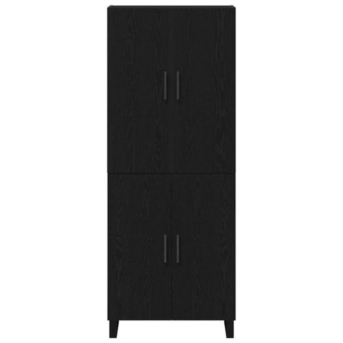 Висок шкаф 2 pcs Черен дъб 69,5 x 34 x 180 см