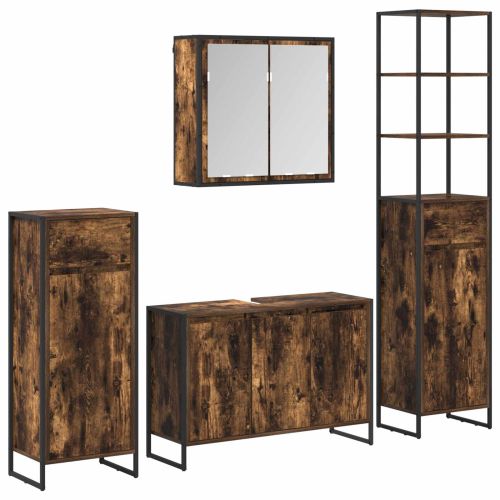 Комплект мебели за баня с чекмедже Димян дъб Инженерно дърво