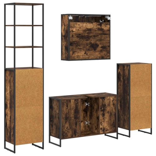 Комплект мебели за баня с чекмедже Димян дъб Инженерно дърво