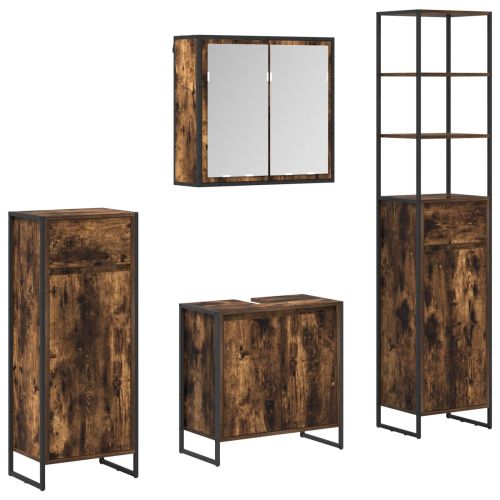 Комплект мебели за баня с чекмедже Димян дъб Инженерно дърво