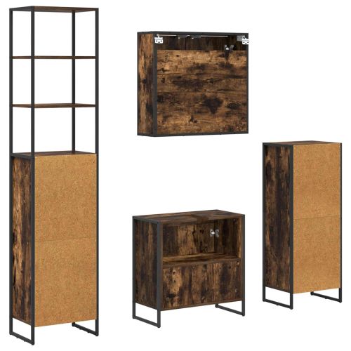 Комплект мебели за баня с чекмедже Димян дъб Инженерно дърво