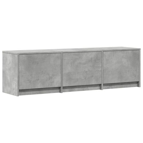 TV шкаф с LED с LED с чекмедже Бетонно Сиво 140 x 34 x 40 см