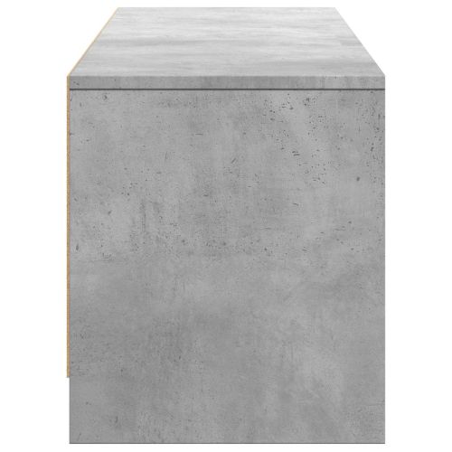 TV шкаф с LED с LED с чекмедже Бетонно Сиво 165 x 34 x 40 см